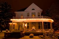 The Blum House With Christmas Lights