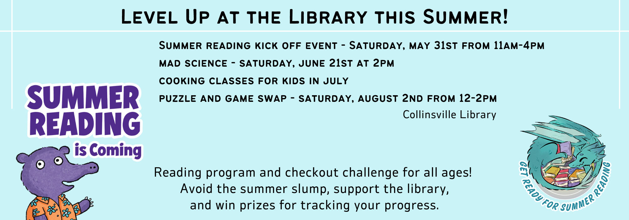 Information about the Collinsville Library Summer Reading Program