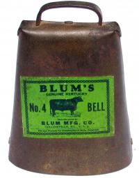 A Green Kentucky Blum Cowbell Label